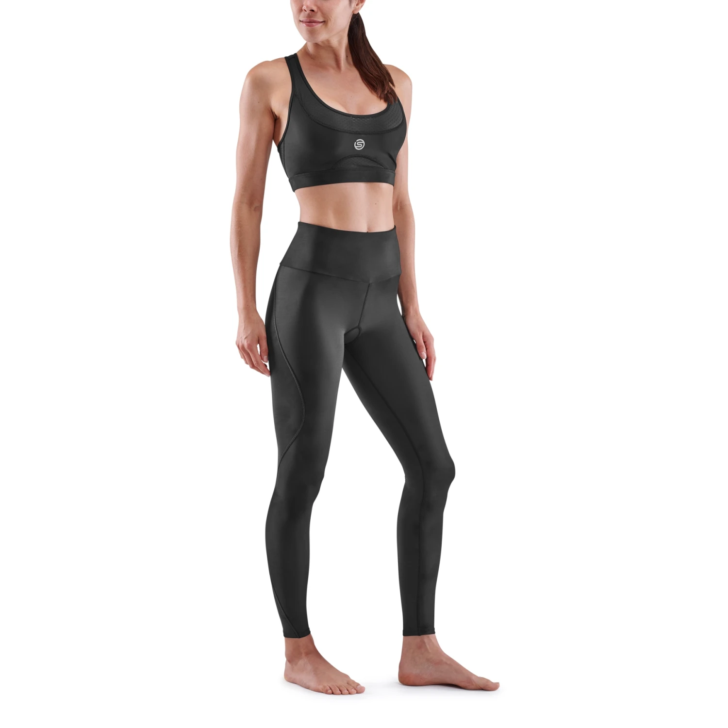 SKINS 3-Series Women's T&R Long Tights - Black 4 SKINS 3-Series Women's T&R Long Tights - Black - Image 4