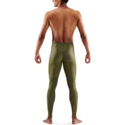SKINS Compression 5-Series Long Tights - Khaki -Skins skins compression 5 series long tights khaki 3 1232349