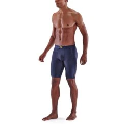 SKINS 5-Series Half Tights - Navy Blue -Skins skins compression 5 series men half tights navy blue 2 893764
