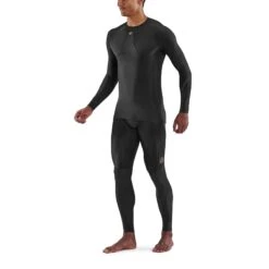 SKINS 5-Series Top Long Sleeve - Black -Skins skins compression 5 series men top long sleeve black 3 893693