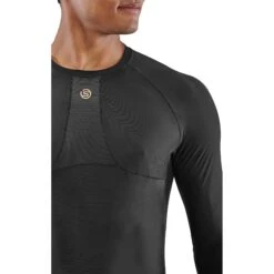 SKINS 5-Series Top Long Sleeve - Black -Skins skins compression 5 series men top long sleeve black 5 893689