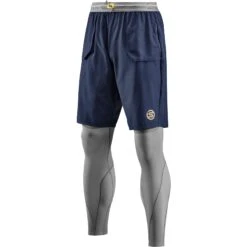 SKINS Compression 5-Series T&R Long Tights - Battleship