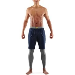 SKINS Compression 5-Series T&R Long Tights - Battleship -Skins skins compression 5 series mens tur long tights battleship 6 1068311
