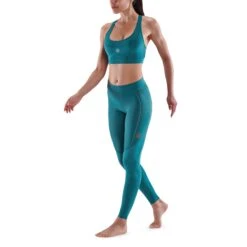 SKINS Compression 5-Series 7/8 Long Tights Women - Teal -Skins skins compression 5 series women long tights teal 3 894012
