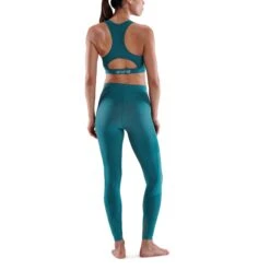 SKINS Compression 5-Series 7/8 Long Tights Women - Teal -Skins skins compression 5 series women long tights teal 5 894009