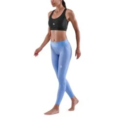 SKINS 1-Series 7/8 Long Tights Women - Sky Blue -Skins skins compression women 1 series 7 8 long tights sky blue 2 893088