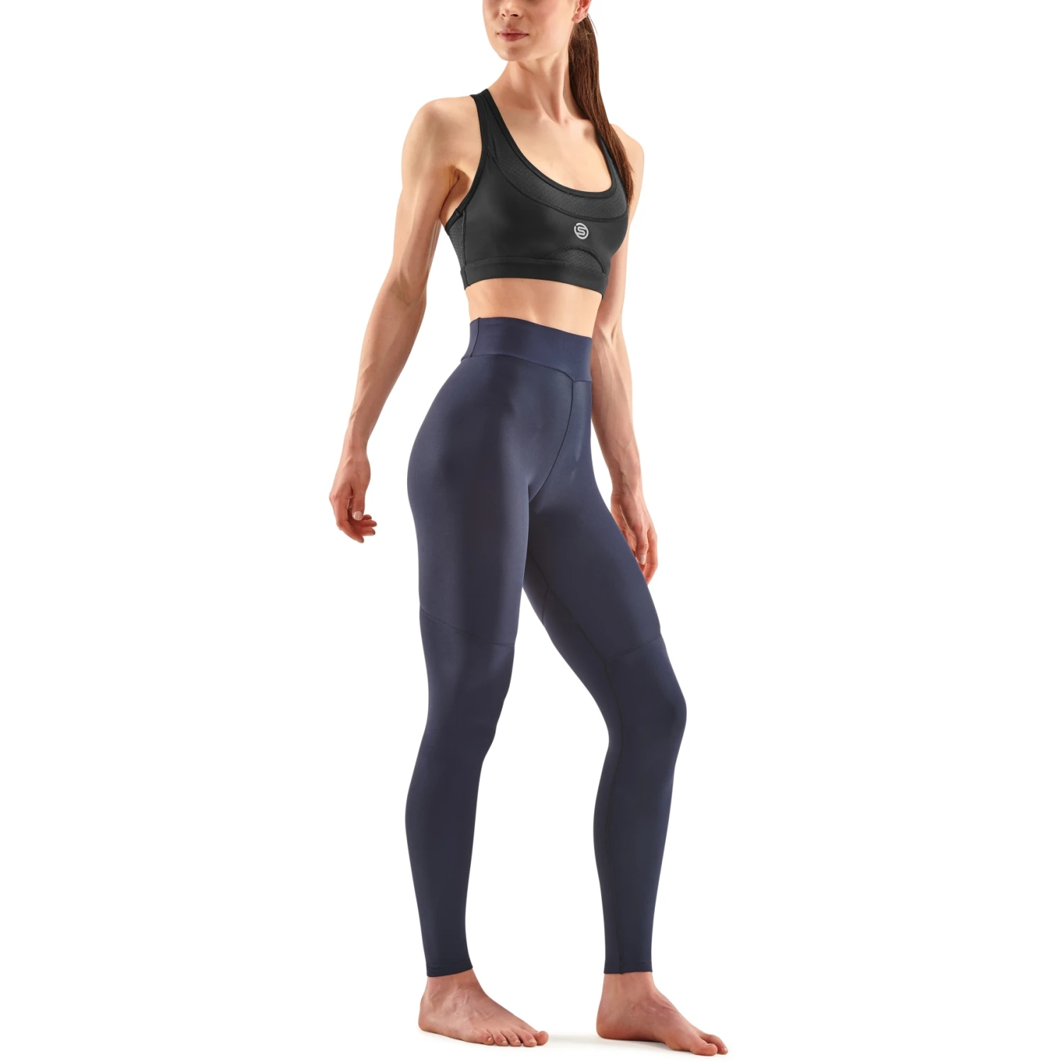SKINS 3-Series Women's Soft Long Tights - Navy Blue 5 SKINS 3-Series Women's Soft Long Tights - Navy Blue - Image 5