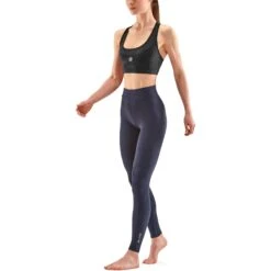 SKINS 3-Series Women's Soft Long Tights - Navy Blue 12 SKINS 3-Series Women's Soft Long Tights - Navy Blue -Skins skins compression women 3 series soft long tights navy blue 5 1131510