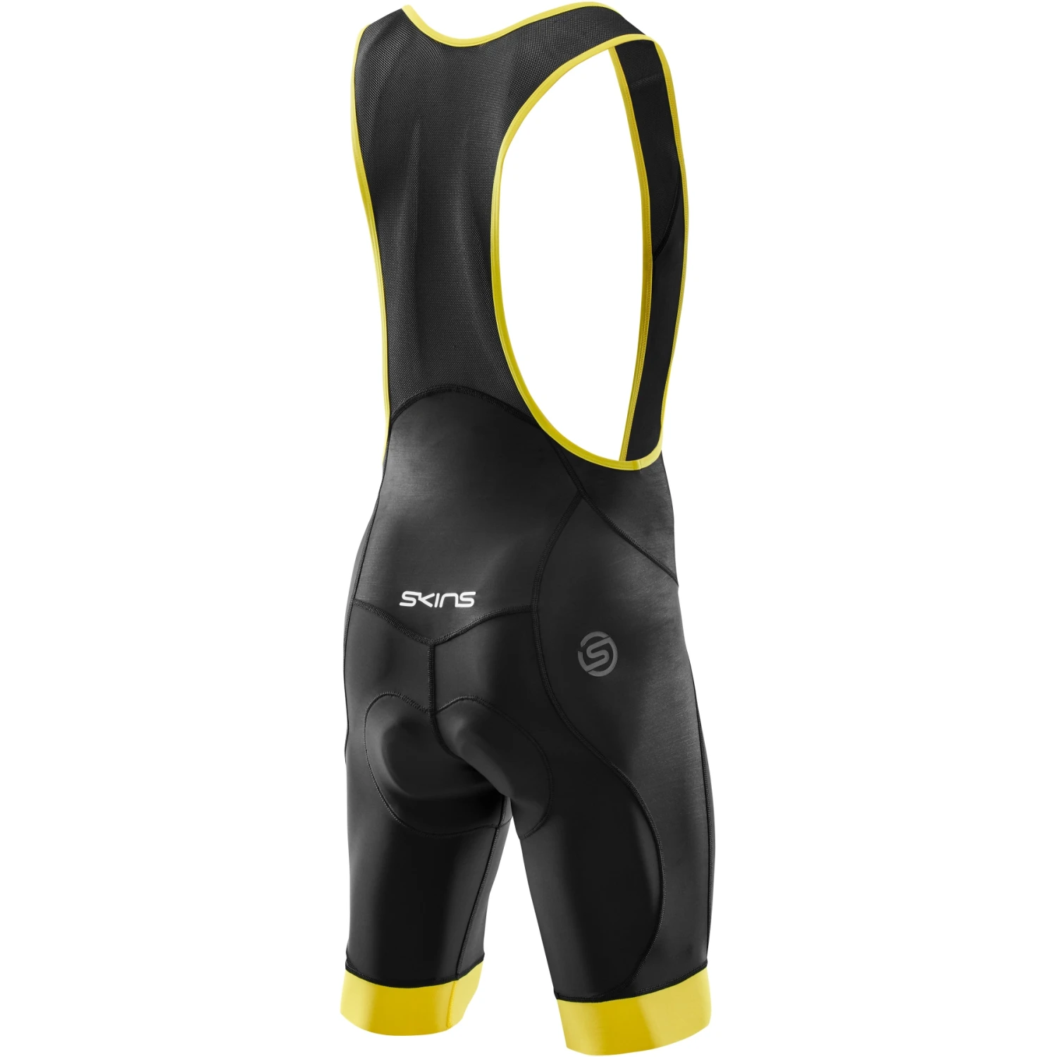 SKINS CYCLE Elite Bib Shorts - Black/Zest 2 SKINS CYCLE Elite Bib Shorts - Black/Zest - Image 2