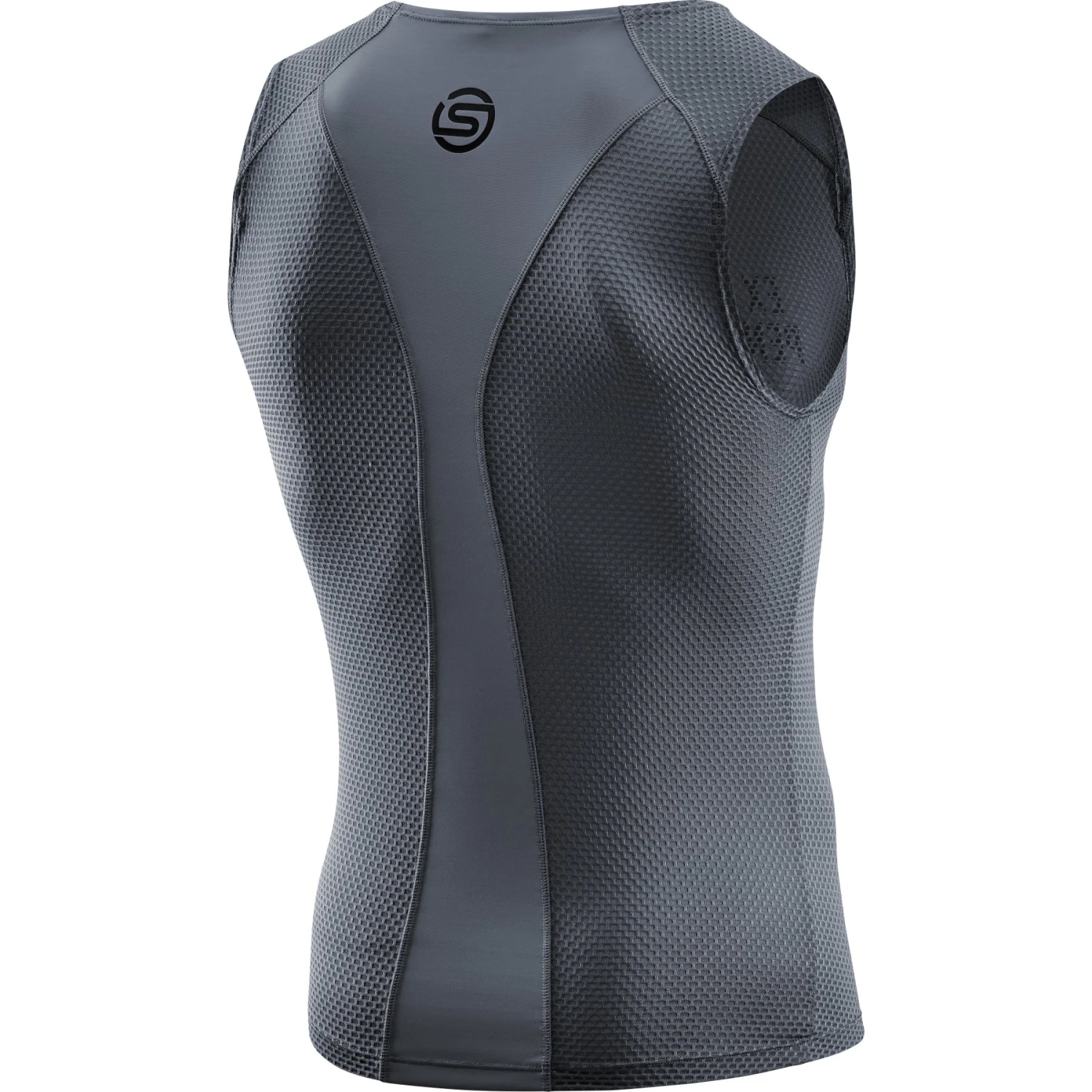 SKINS CYCLE Sleeveless Baselayer Shirt - Charcoal 2 SKINS CYCLE Sleeveless Baselayer Shirt - Charcoal - Image 2