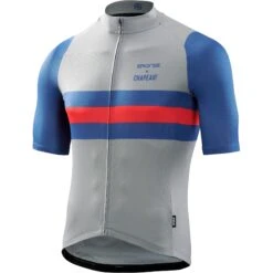 SKINS CYCLE X CHAPEAU Bike Jersey - Grey/Blue